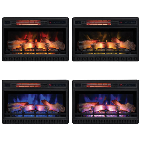 Hogan 66in Farmhouse Fireplace TV Stand in Weathered White Electric