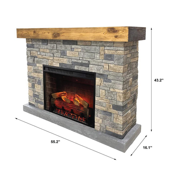 Country Living Dixson Electric Fireplace Mantel Package | Electric