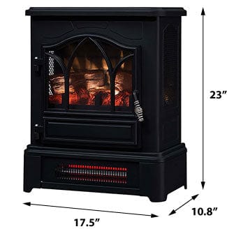 Duraflame Black Infrared Freestanding Stove | Electric Fireplaces