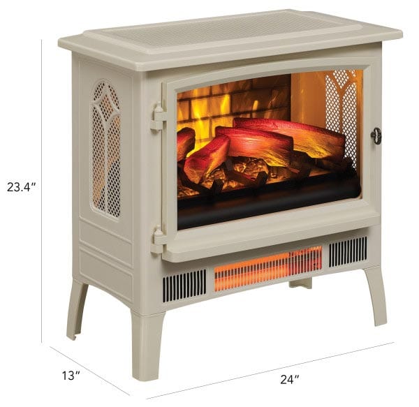 Duraflame Cream 3D InfraGen Electric Fireplace Stove with Remote Contr Electric Fireplaces Direct