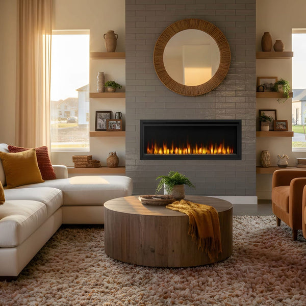 SimpliFire Allusion Platinum Wall Mount Electric Fireplace Image