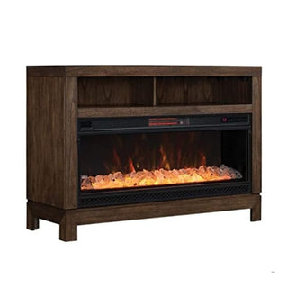 Gifford Electric Fireplace TV Stand in Prairie Brown | Electric