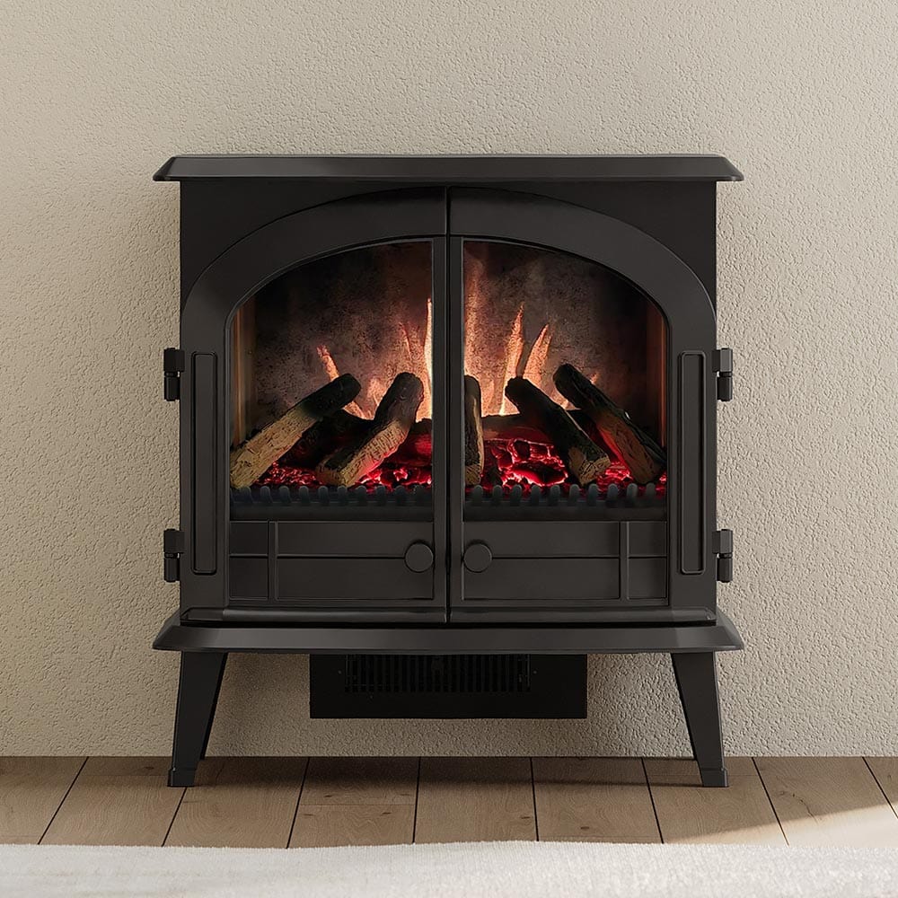 Modern Ember Harlowe 26-in Smart Black Electric Fireplace Stove