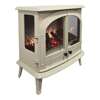 Modern Ember Harlowe 26-in Smart Cream Electric Fireplace Stove