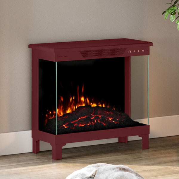 Modern Ember Skyline Smart 3-Sided Ruby Electric Fireplace Stove Heate ...