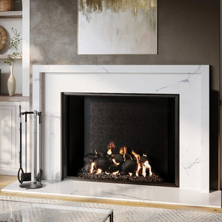 Modern Ember Knoll 5 Piece Fireplace Tool Set in Black | Electric