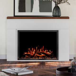 Modern Ember Sabrina Venetian Electric Fireplace Mantel Package