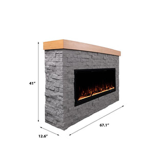 Modern Ember Wyman Electric Fireplace Mantel Package | Electric