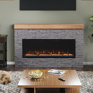 Modern Ember Wyman Electric Fireplace Mantel Package | Electric