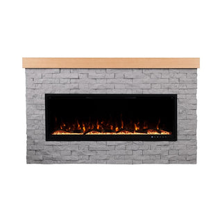 Modern Ember Wyman Electric Fireplace Mantel Package | Electric