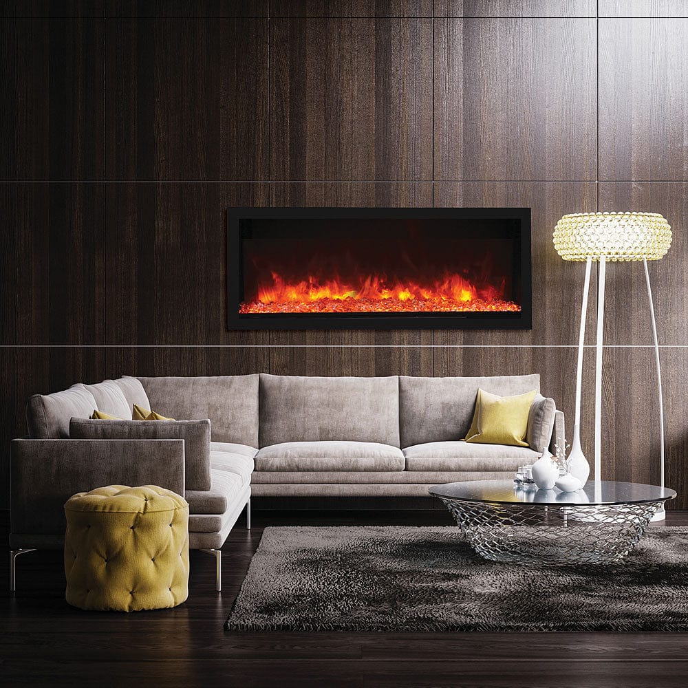 Remii 55-In Extra Tall Deep Built-In Electric Fireplace | Electric