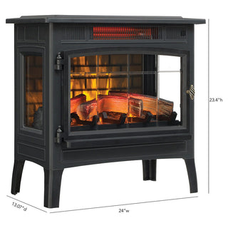 Duraflame 3D Black Infrared Electric Fireplace Stove with Remote Duraflame 3D Black Infrared Electric Fireplace Stove with Remote