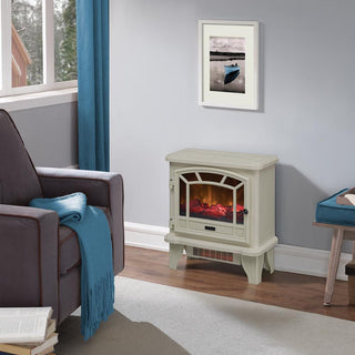 Duraflame 550 Cream Infrared Freestanding Electric Fireplace Stove
